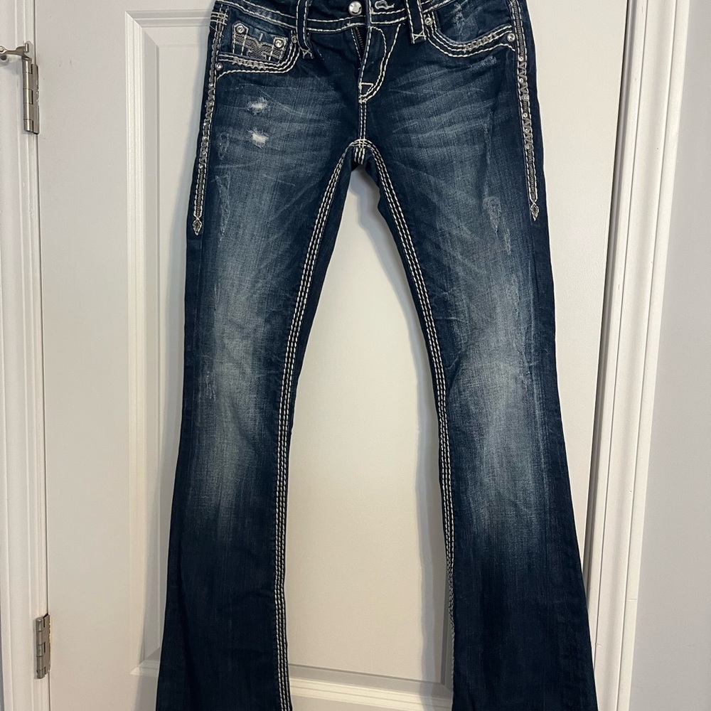 Rock Revival Blue Flare Wide Leg Jeans